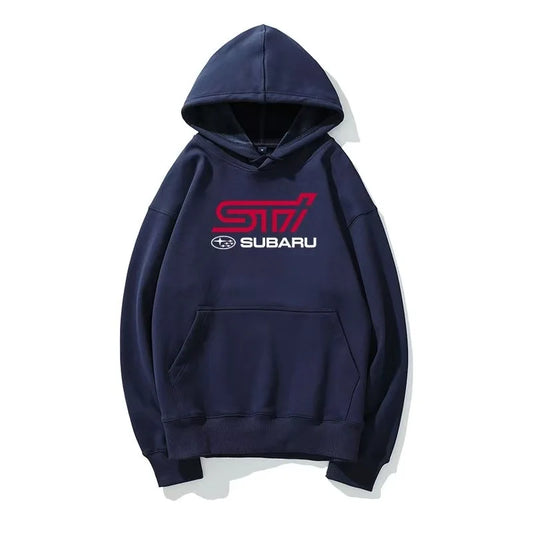 Rally Car Fan Hooded Jacket With Zipper Closure