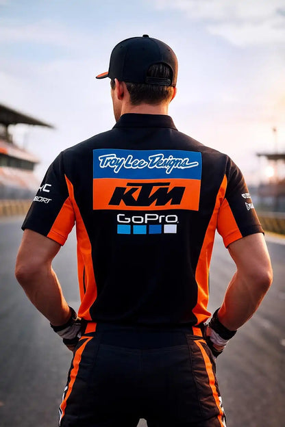 Men’s 3D Motorcycle Graphic T‑Shirt – Breathable