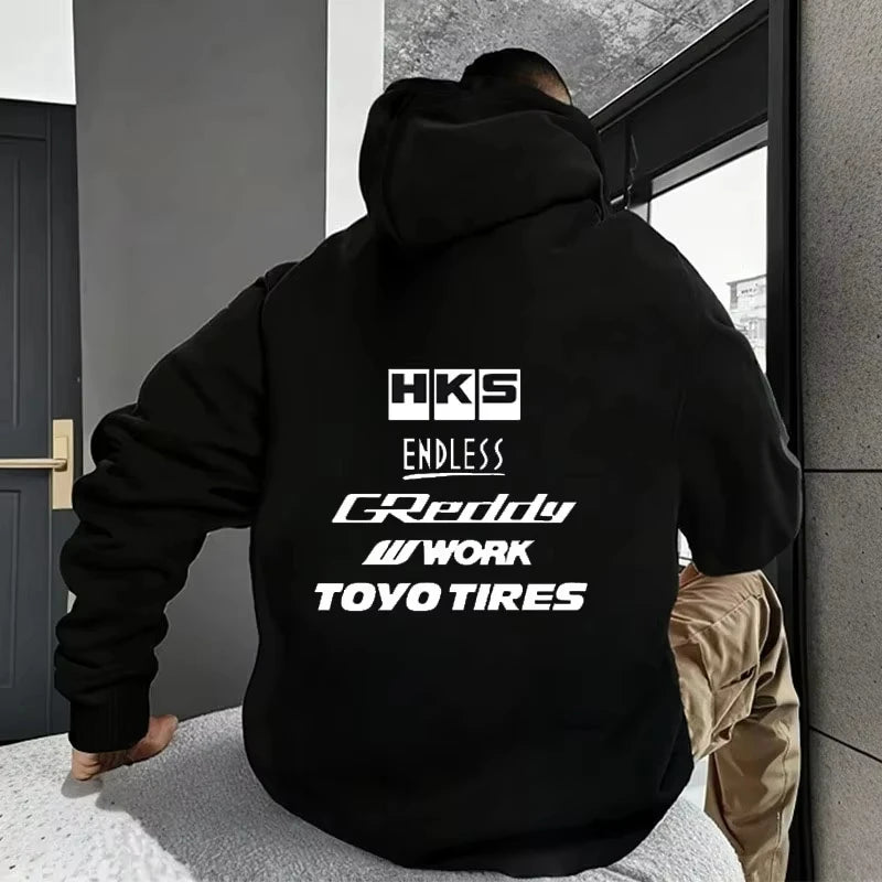 JDM Streetwear Hoodie With Modified Car Graphic Pullover