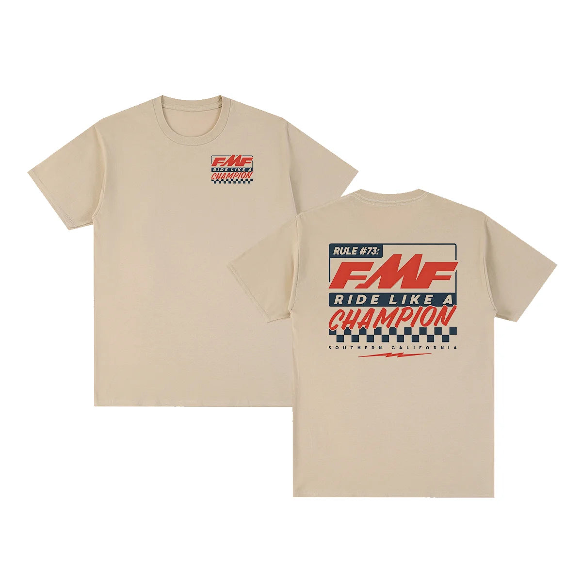 3 Color Vintage Racing Graphic Cotton T-Shirt Casual Streetwear