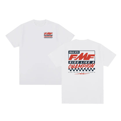 4 Color Vintage Racing Graphic Cotton T-Shirt Casual Streetwear
