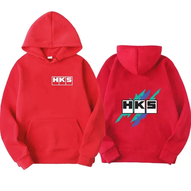 JDM Car Print Fleece Hoodie Pullover Unisex Casual