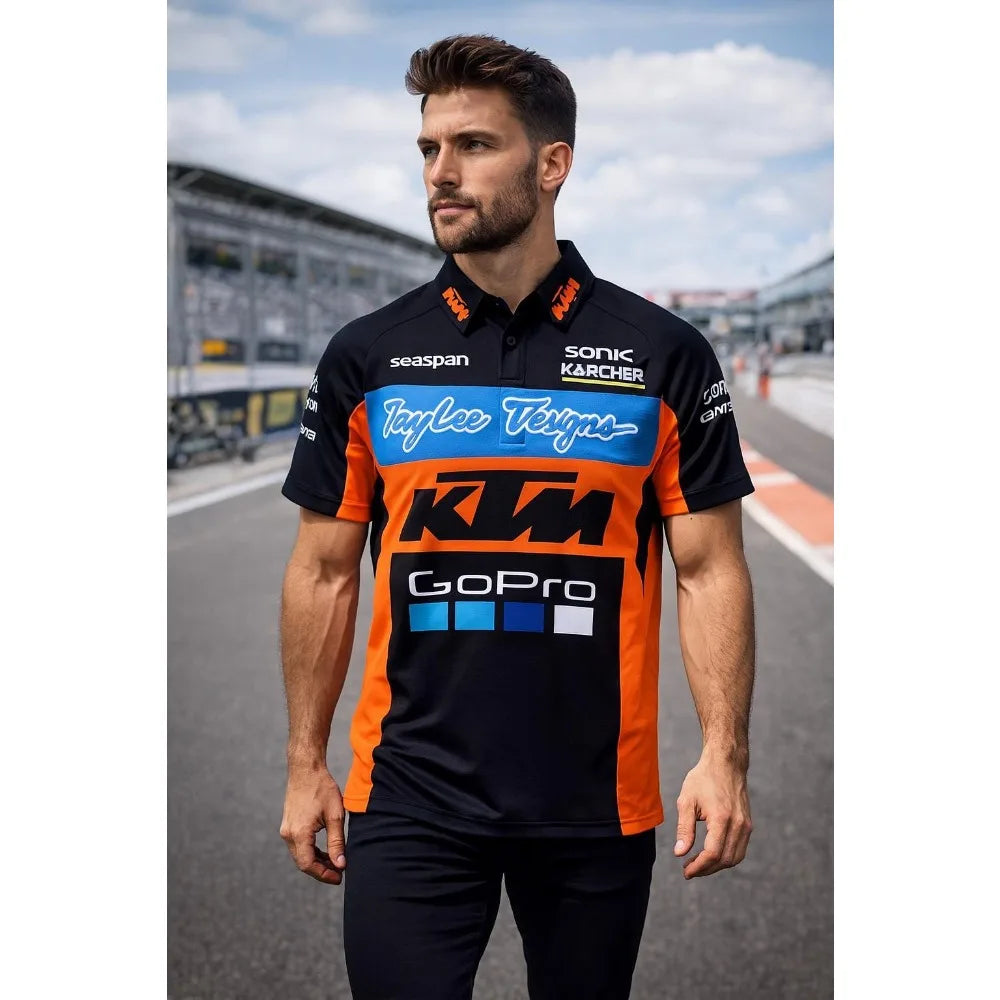 Men’s 3D Motorcycle Graphic T‑Shirt – Breathable