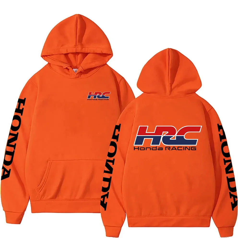 Racing Print Pullover Hoodie For Autumn And Winter