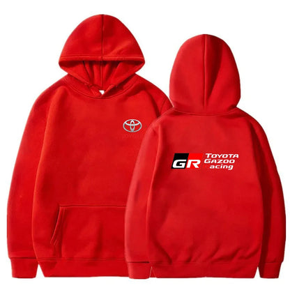 10 Color Men’s Racing Pullover Hoodie With Fleece Lining