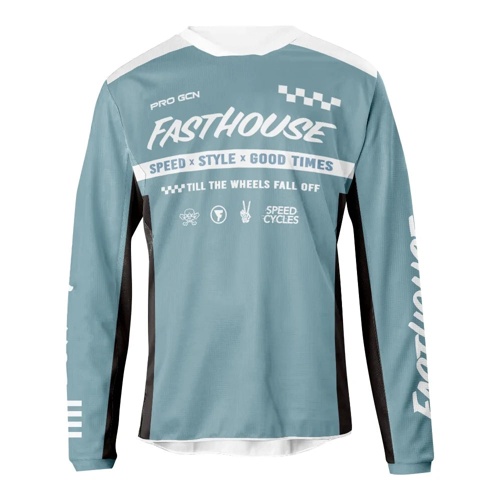 MTB14 Color Breathable Long Sleeve MTB Cycling Jersey for Men