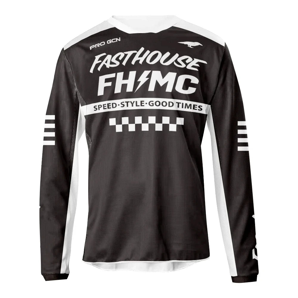 MTB15 Color Breathable Long Sleeve MTB Cycling Jersey for Men