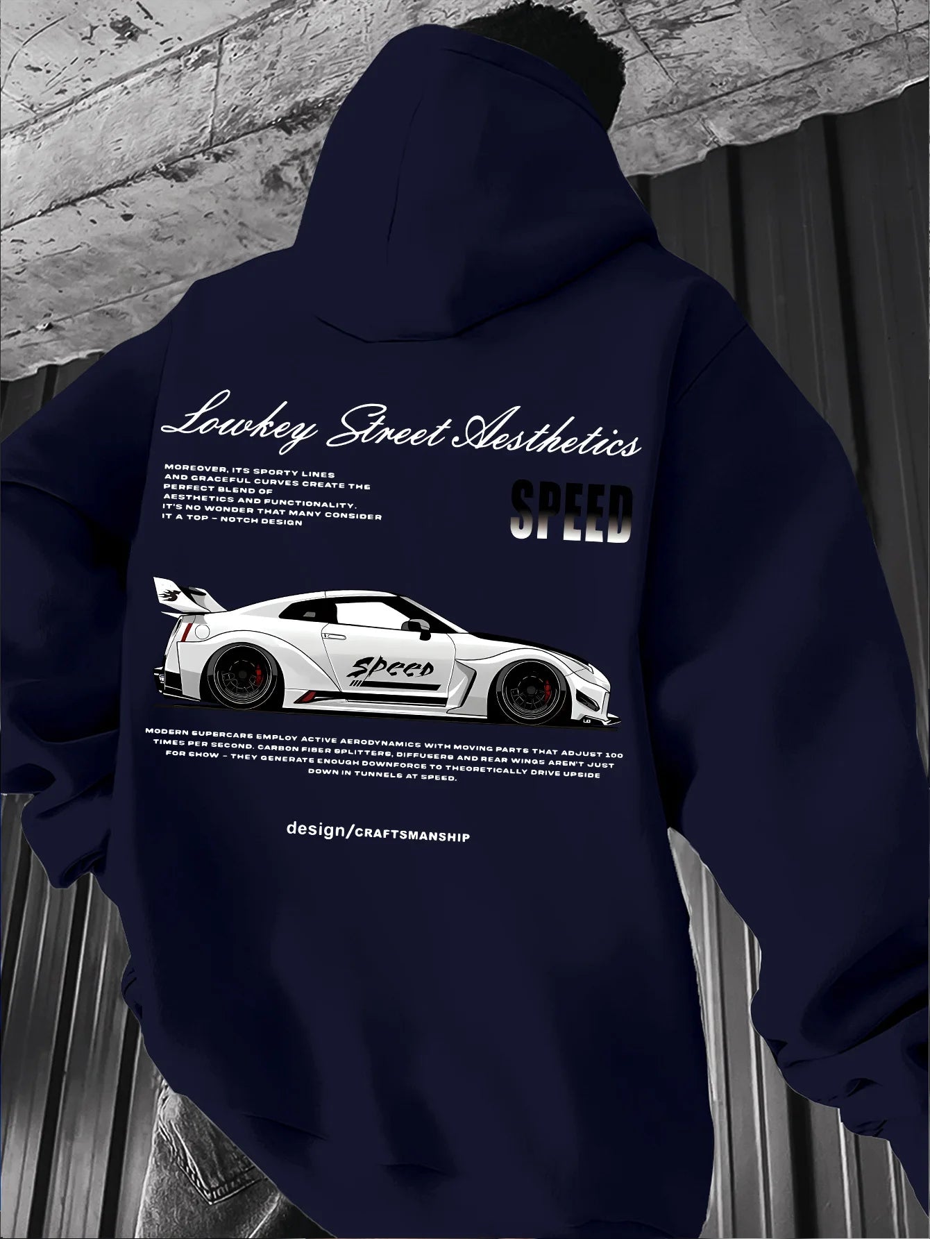 Men's Racing Car Graphic Hoodie Streetwear Pullover
