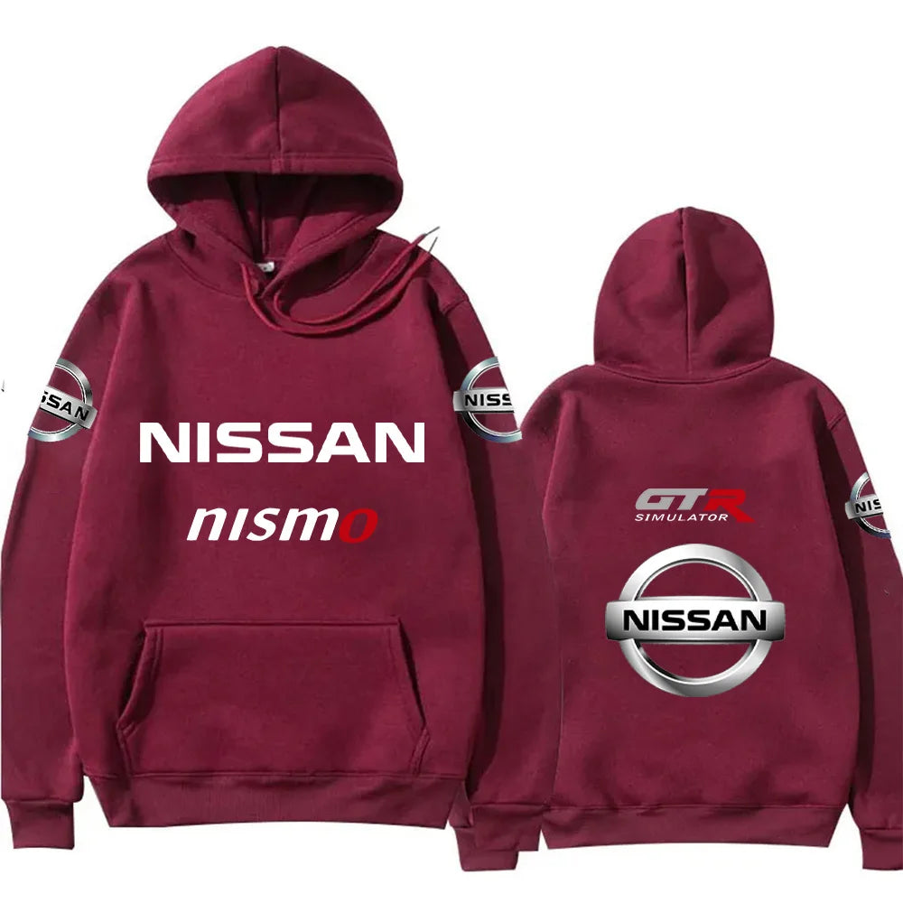 Motorcycle Graphic Pullover Hoodie for Autumn and Winter