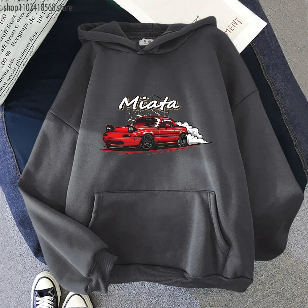 Initial D JDM Drift Hoodie With Anime Car Print