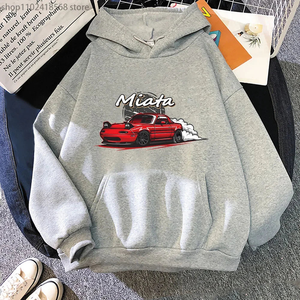 Initial D JDM Drift Hoodie With Anime Car Print