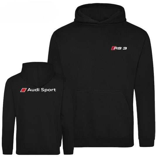 2 Color Men's Quattro Sport Hoodie Black Casual Cotton Top