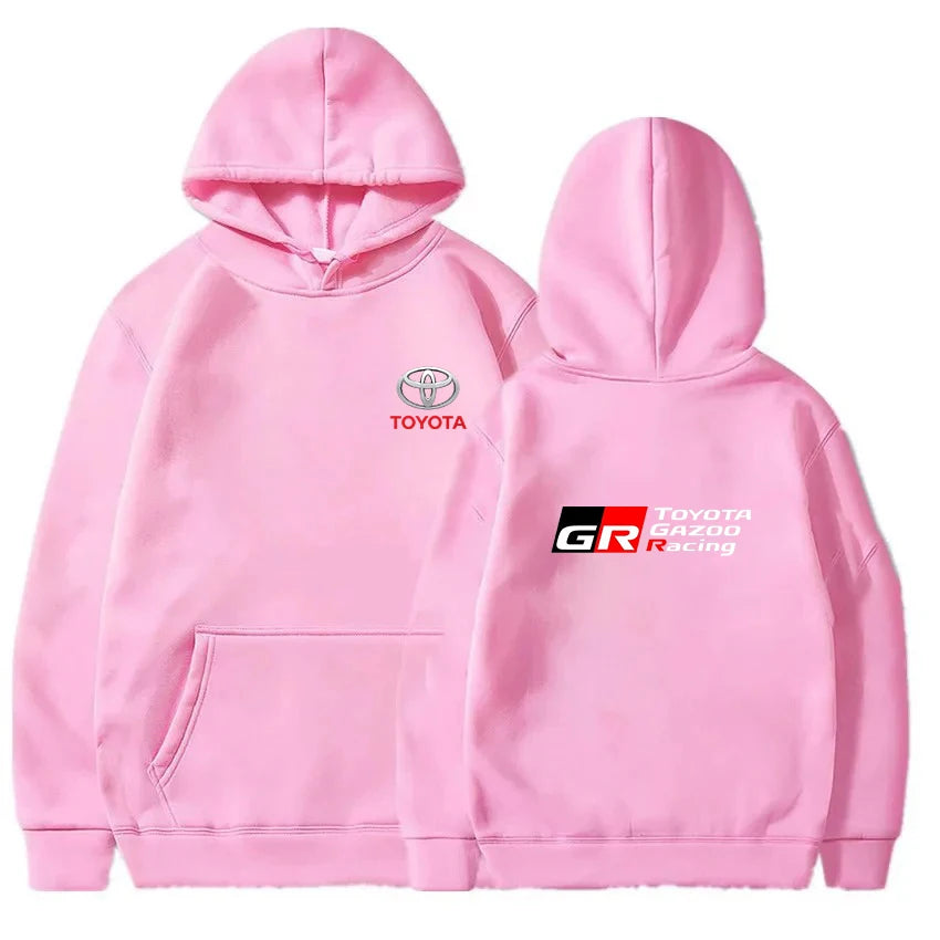 7 Color Men’s Racing Pullover Hoodie With Fleece Lining